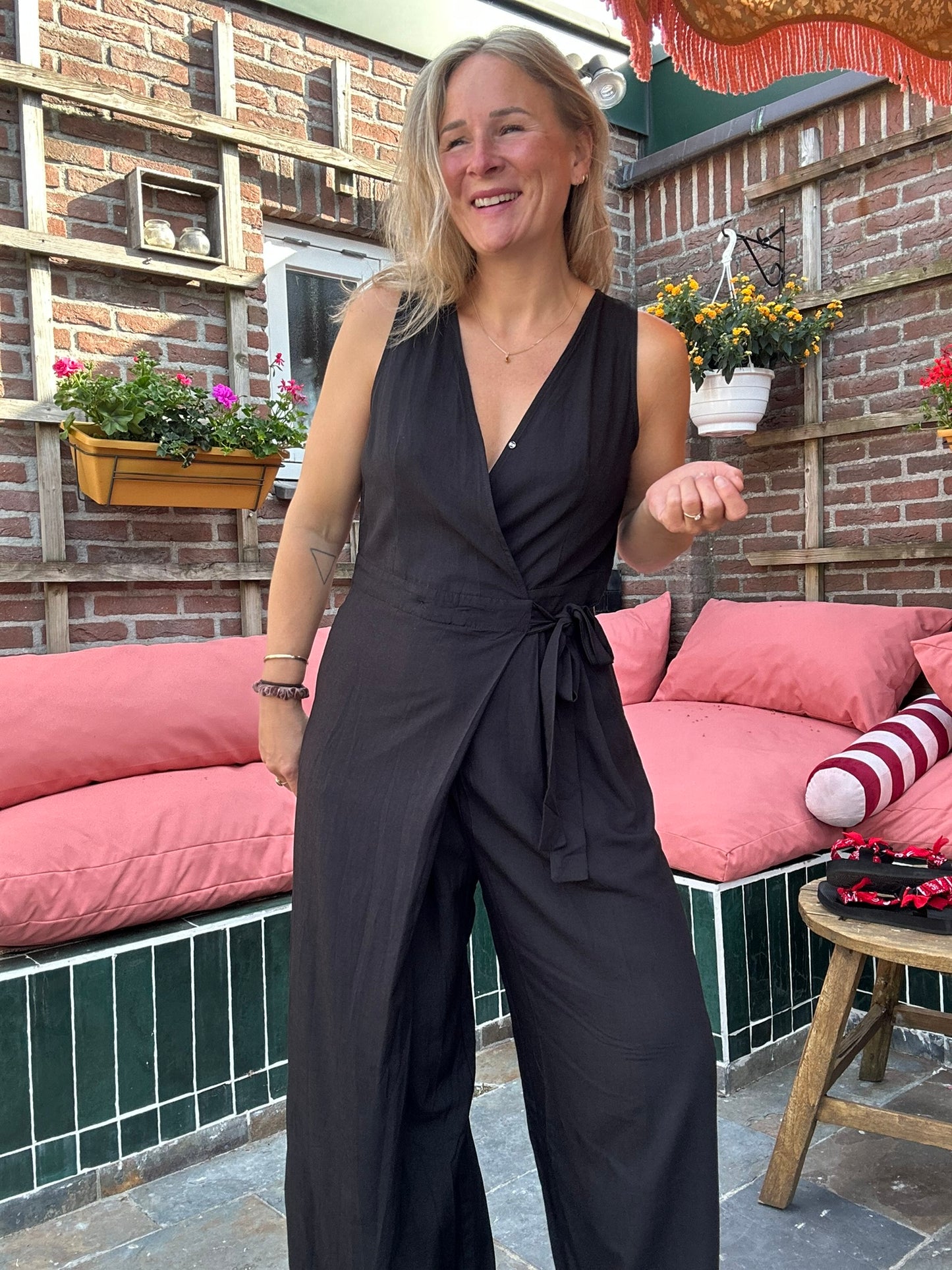 Filipa - zwarte jumpsuit