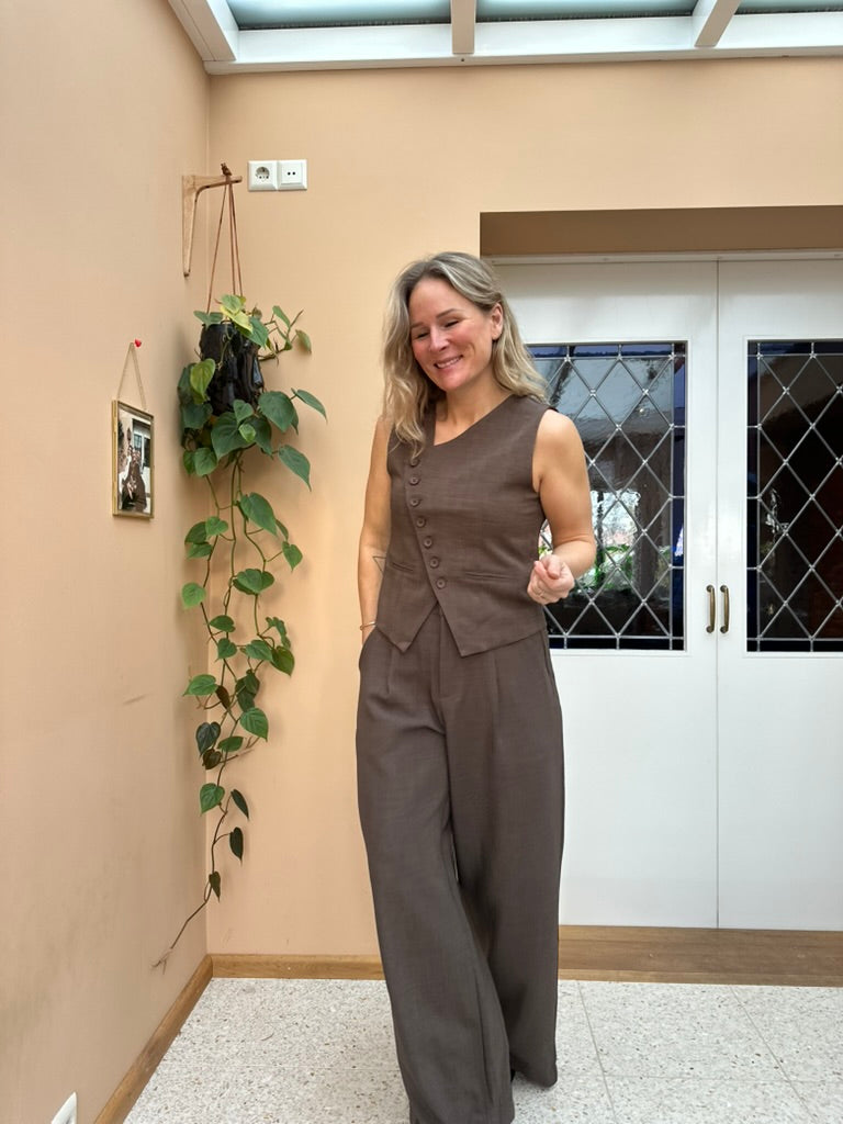 Great - taupe pantalon