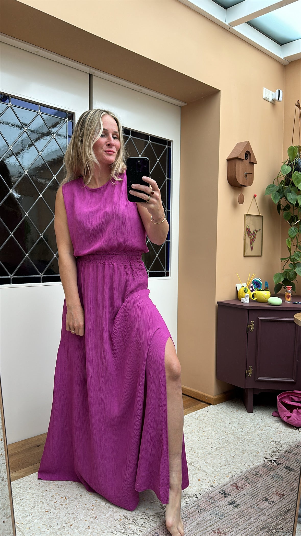 Fab - top en rok combinatie magenta