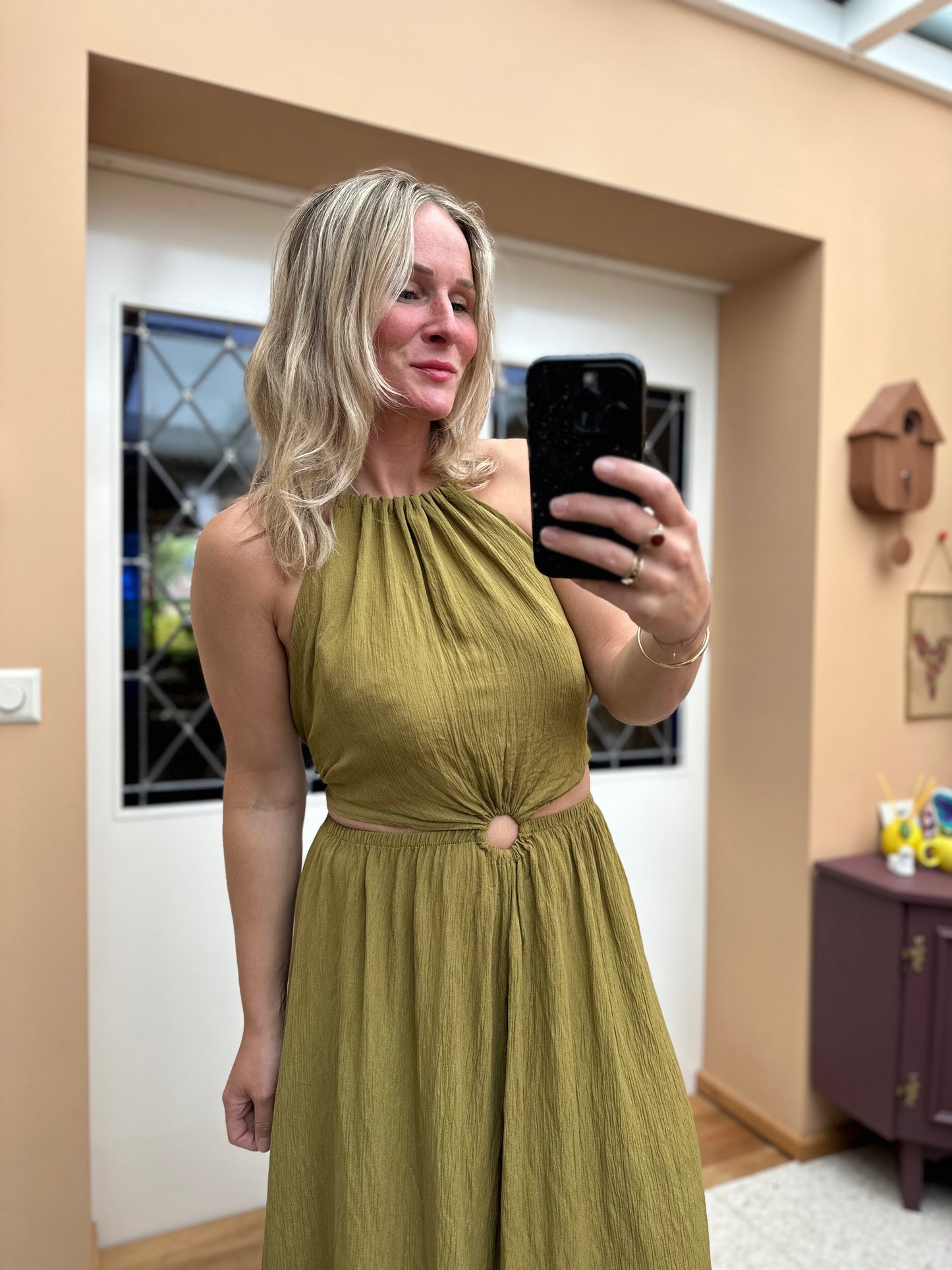 Florence - groene jurk blote rug