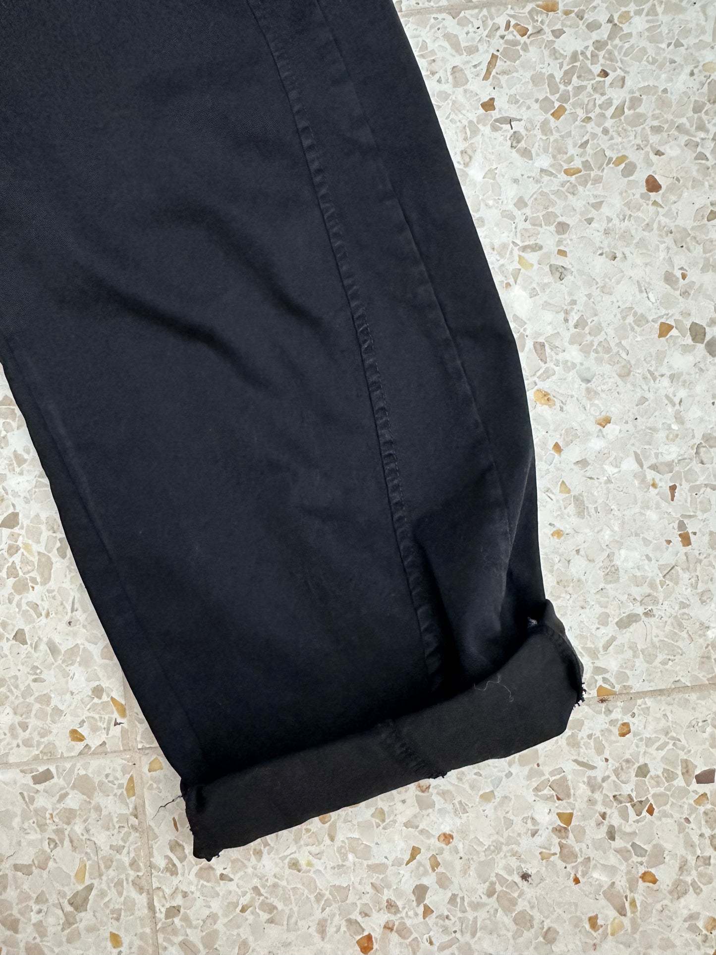 Ashley - Barrel pants zwart met riem