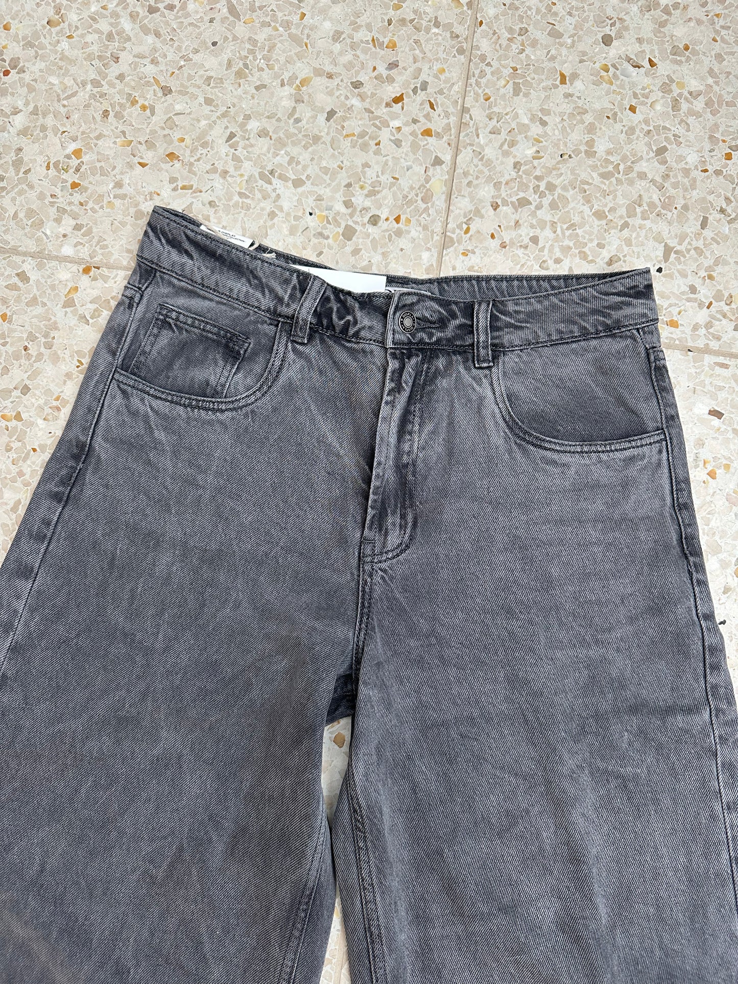 Angie - Licht grijze jeans wideleg