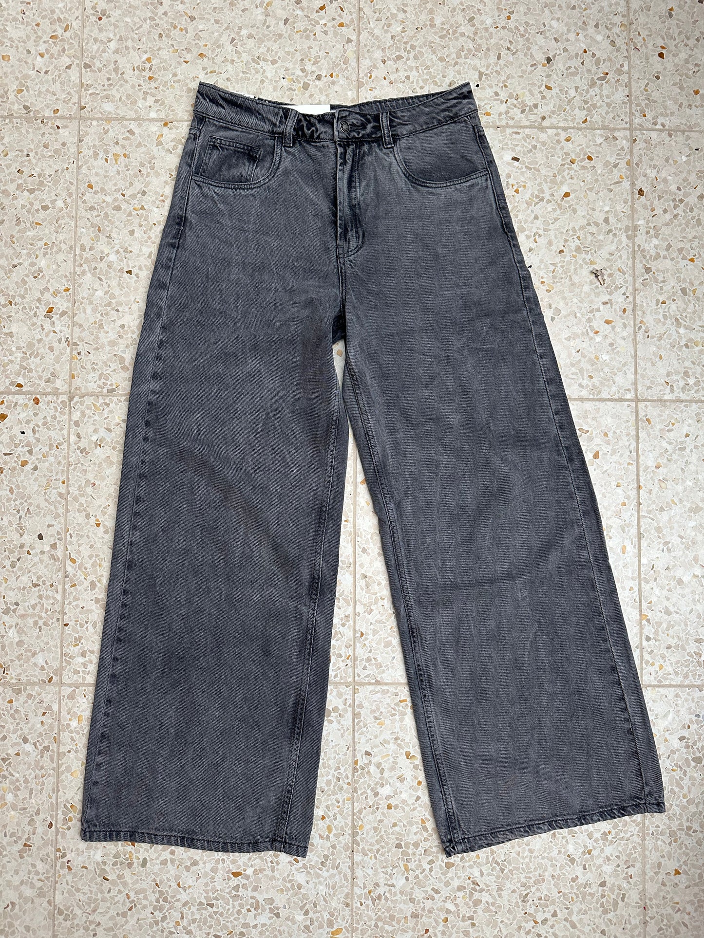 Angie - Licht grijze jeans wideleg