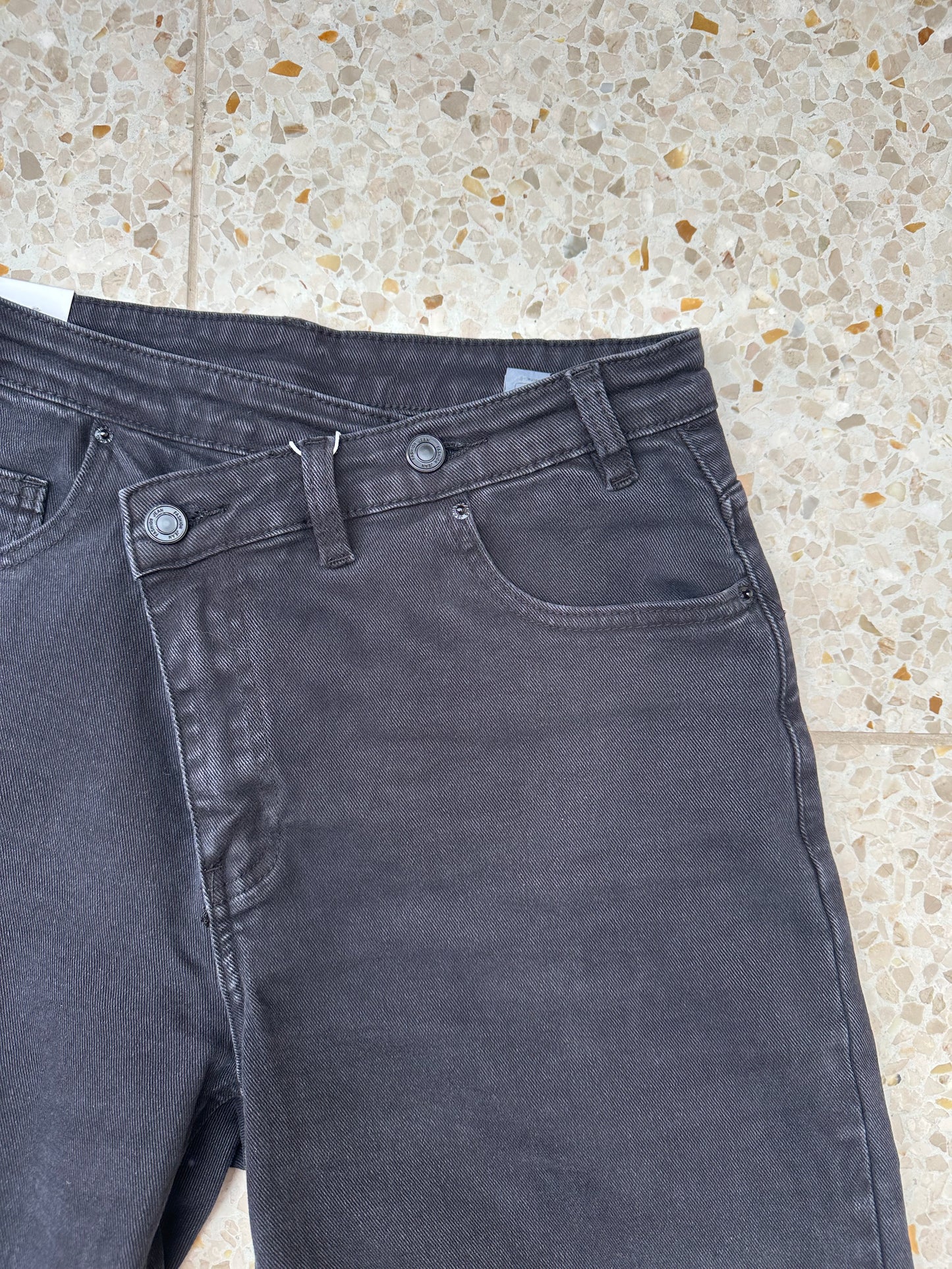 Audrey - stretch jeans high waist dark grey