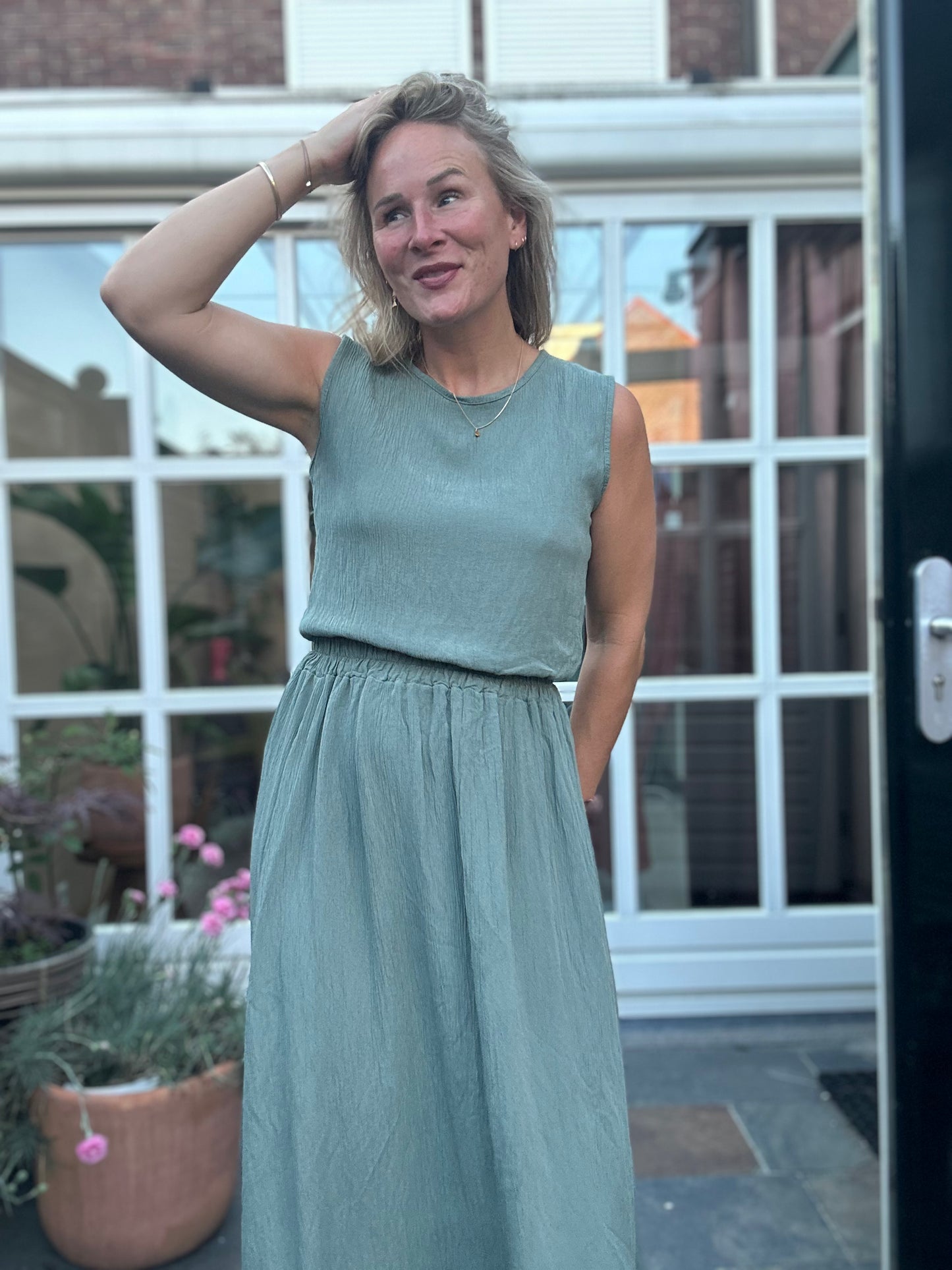 Fab - top en rok combinatie groen