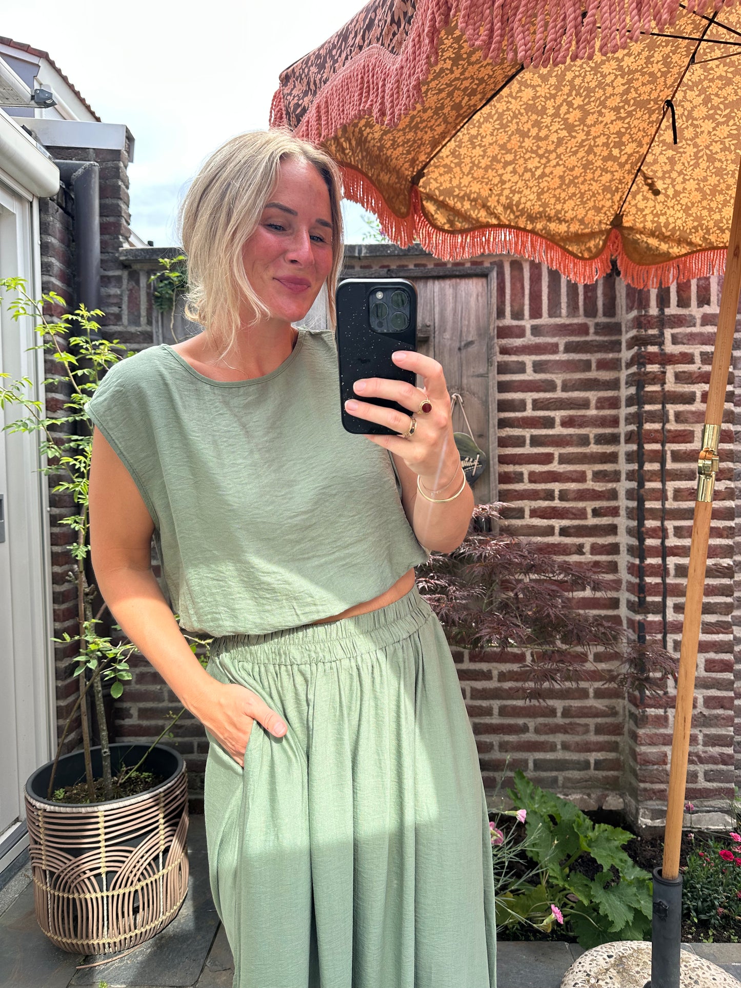 Fab - top en rok combinatie groen