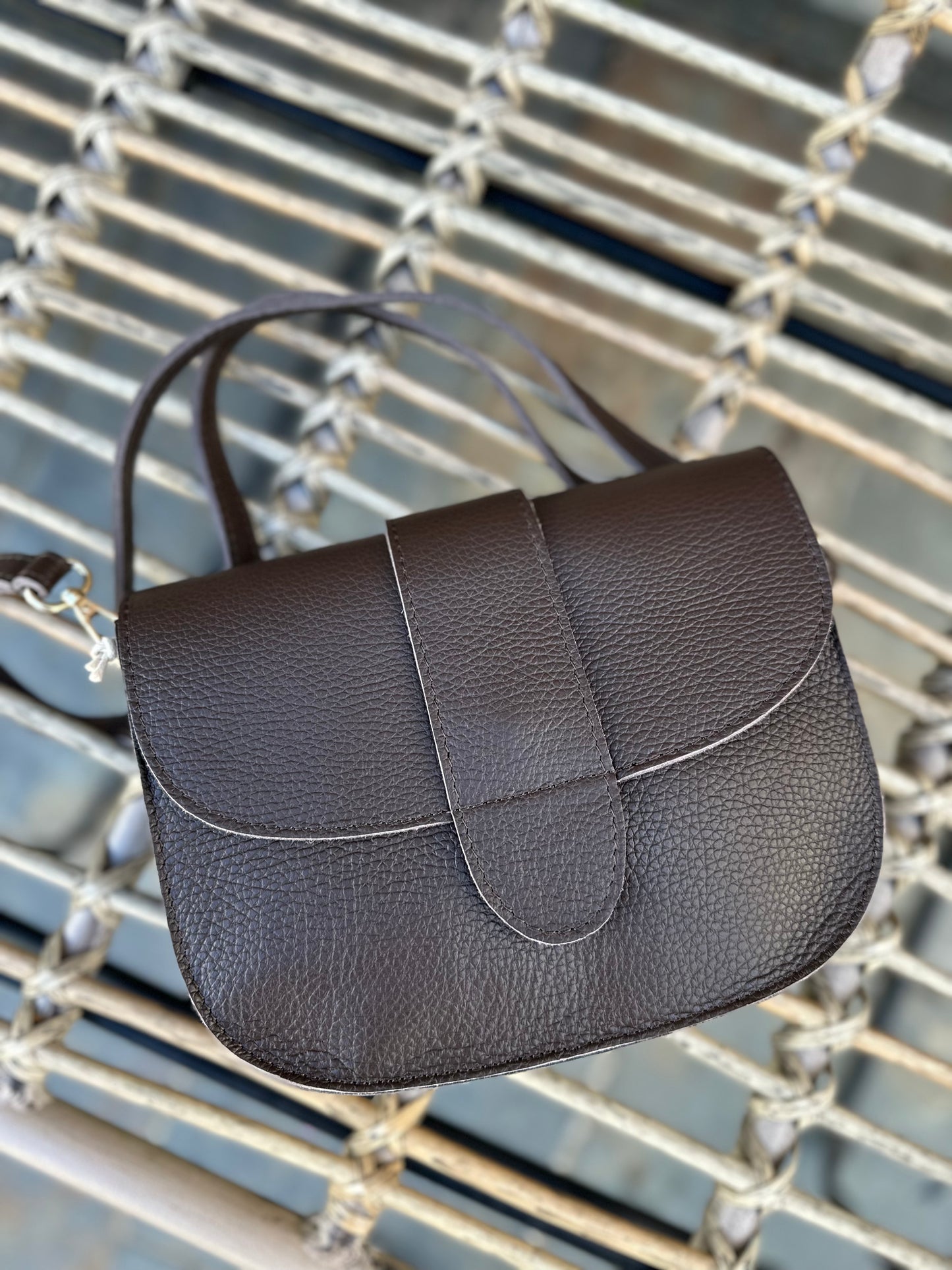 Moon bag - bruin leer