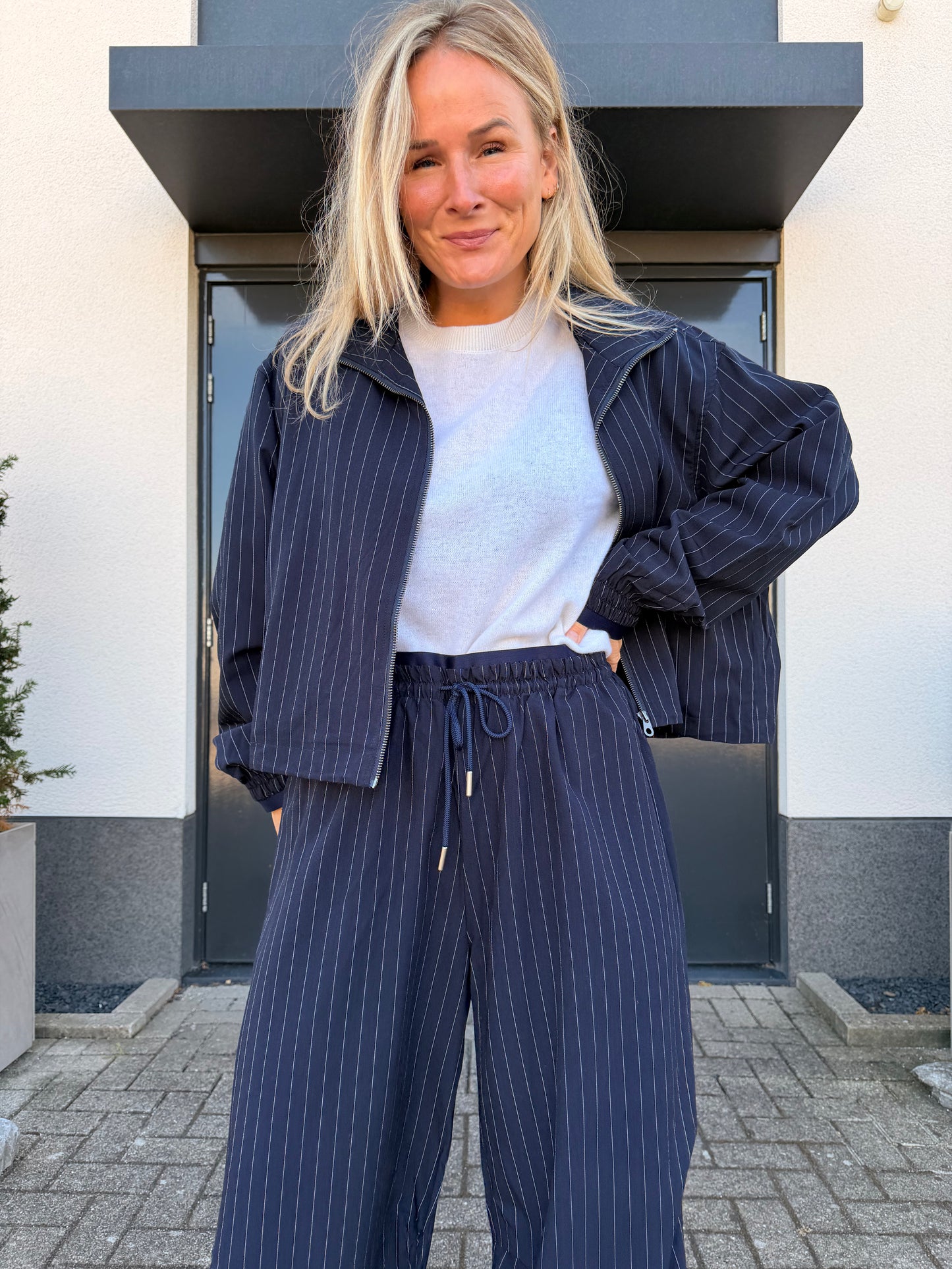 Kyra - strepen pantalon elastiek