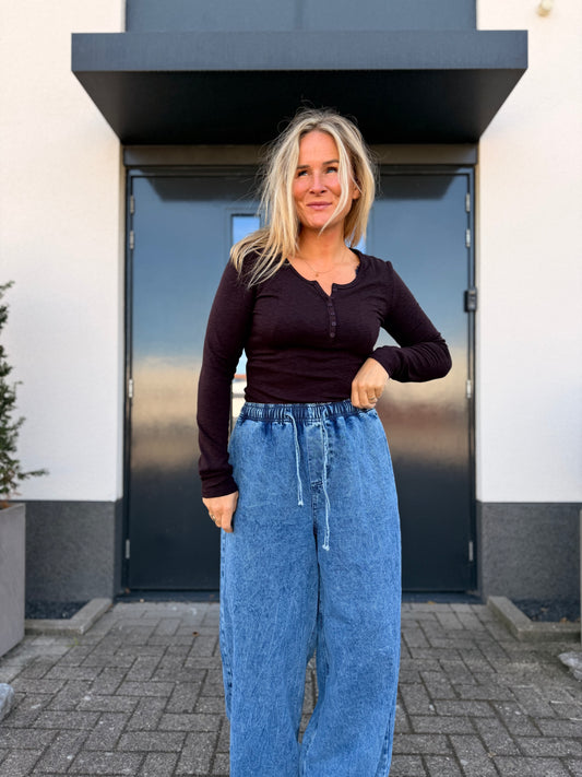 Jumi - donker paarse longsleeve