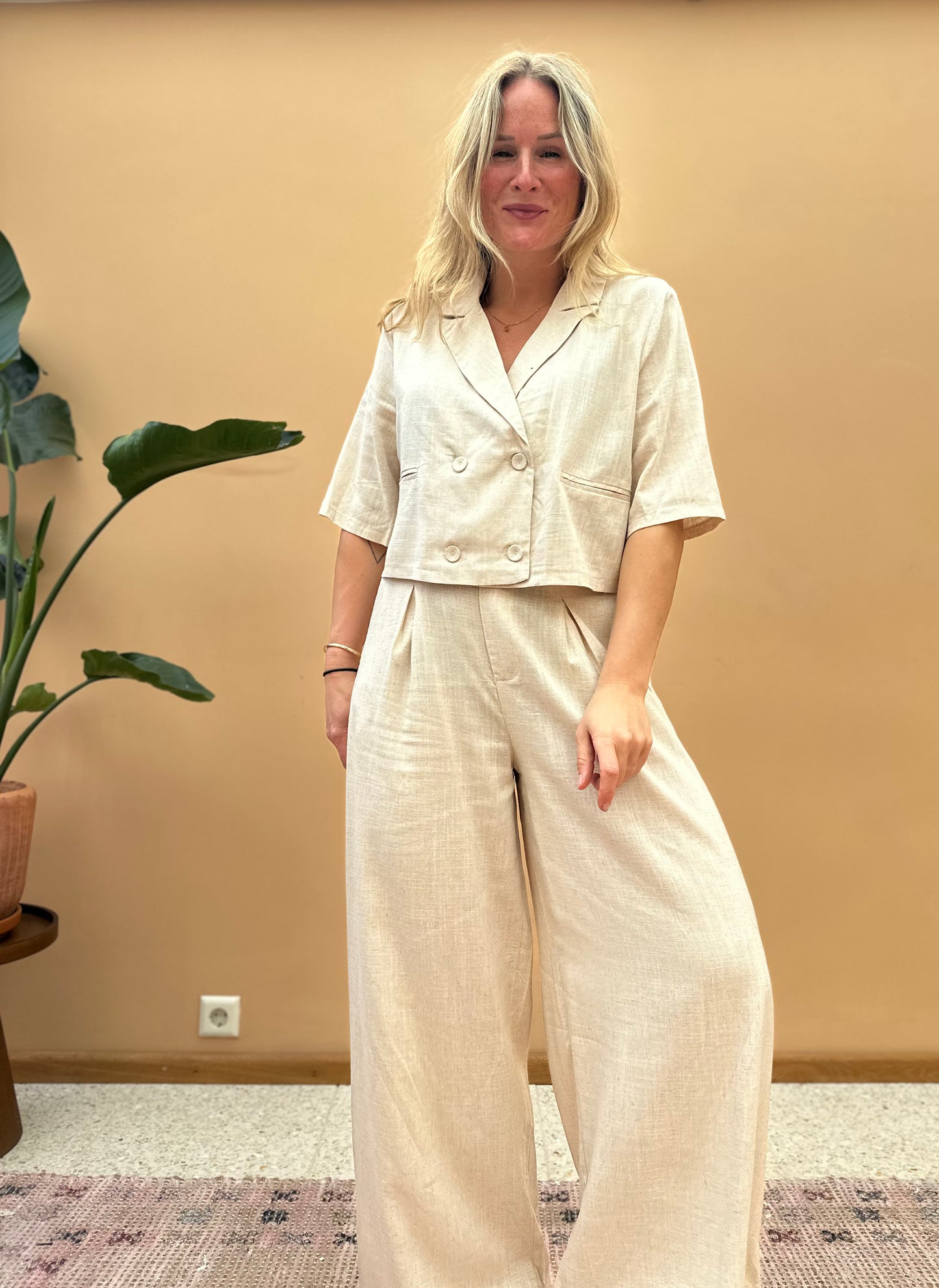Elke - beige zomer blazertje