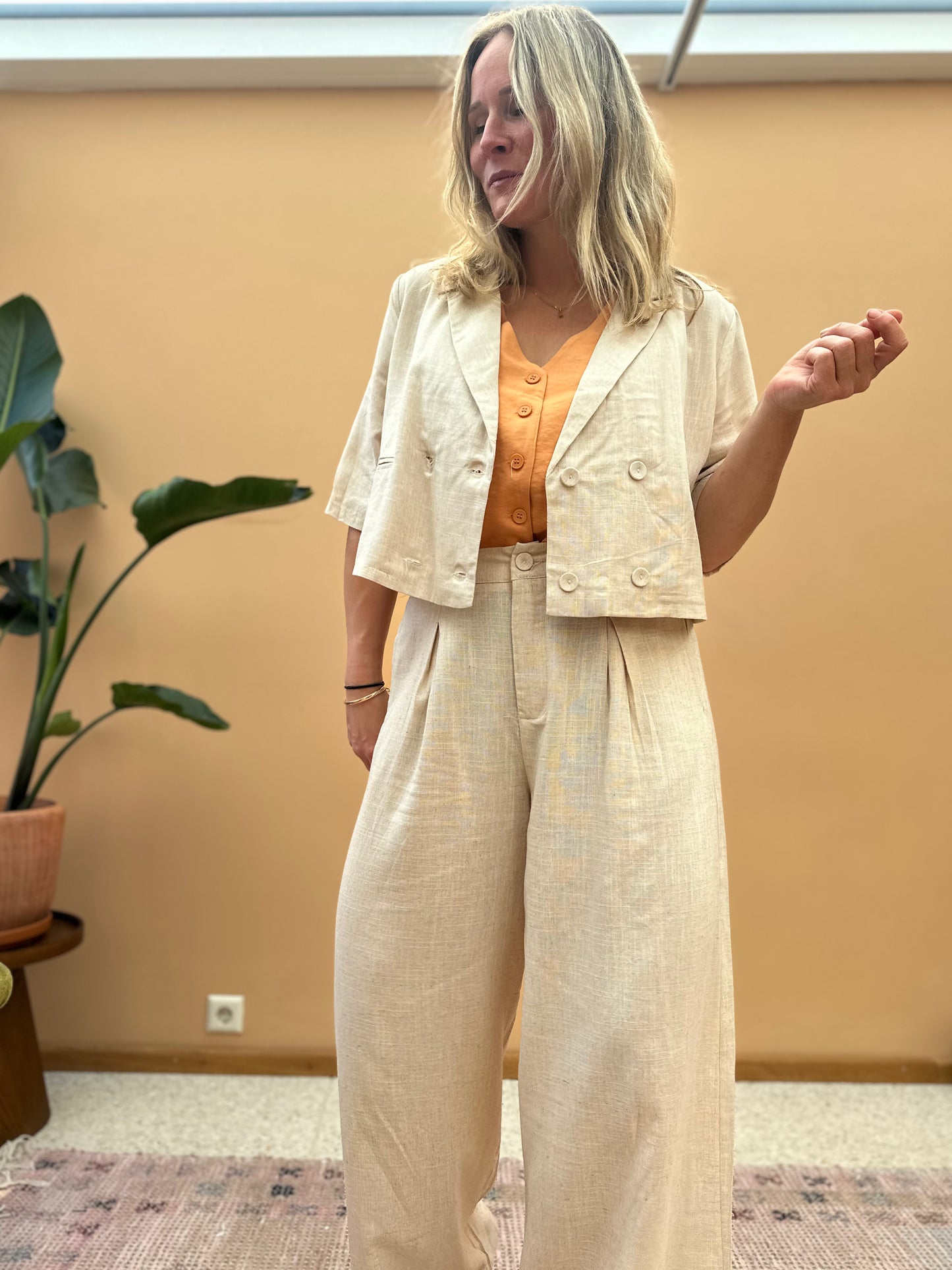 Elke - beige zomer blazertje
