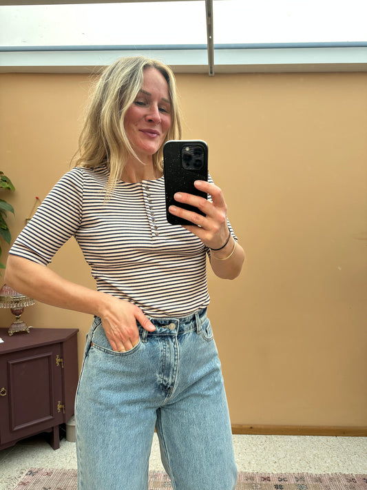 Eran - strepen aansluitend t-shirtje blauw