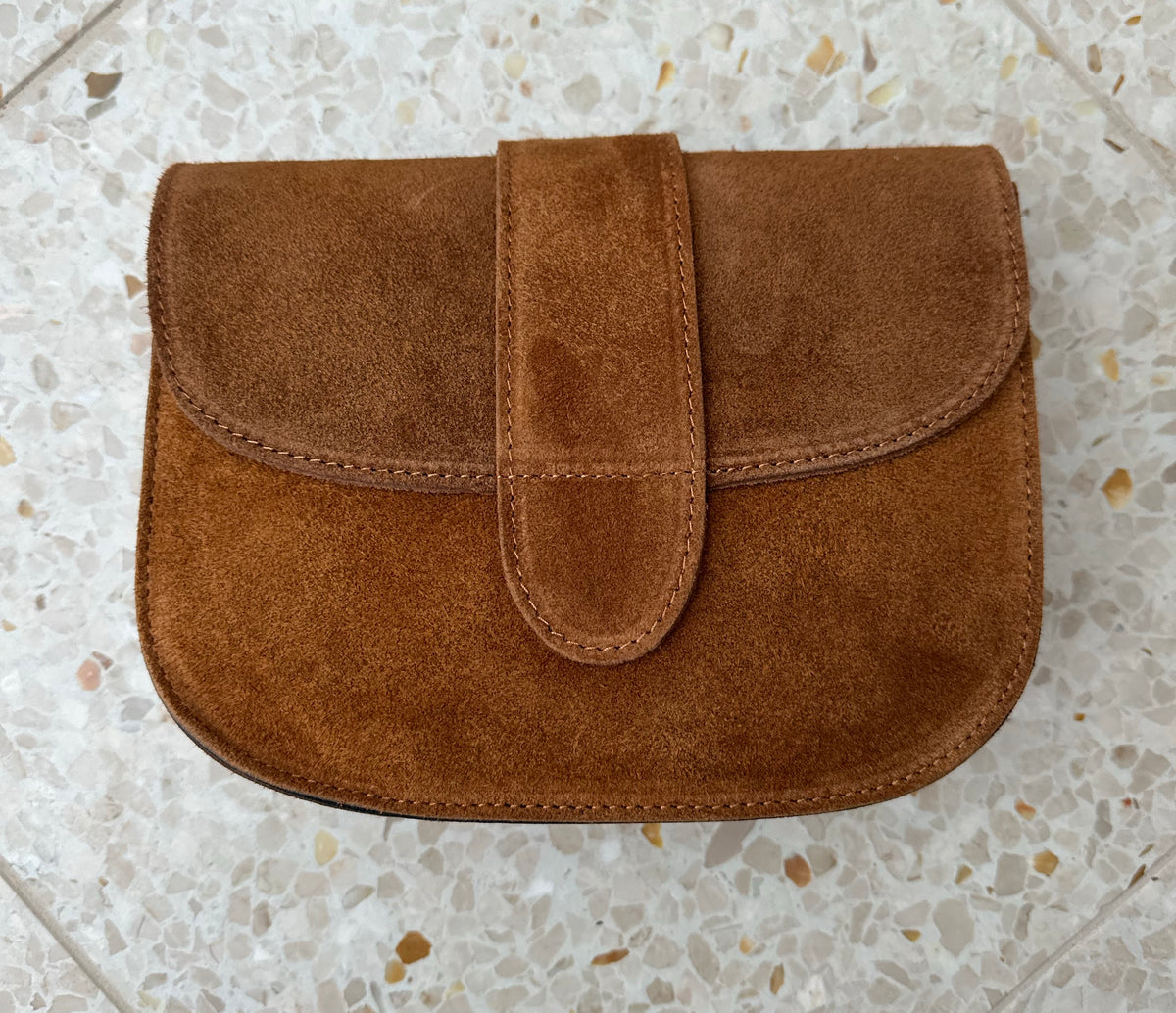 Moon bag - camel suède