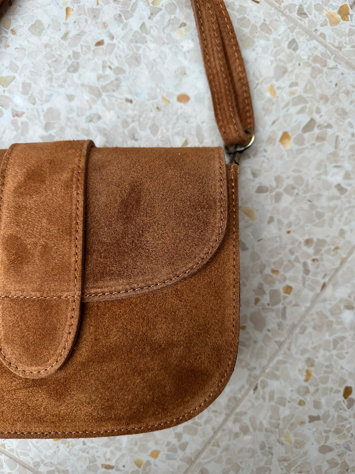 Moon bag - camel suède