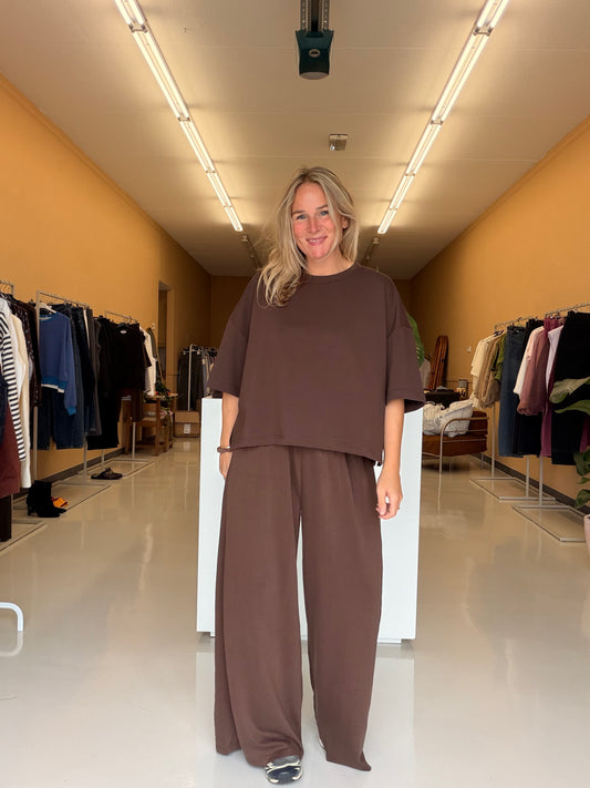 Emma - zachte comfi broek bruin