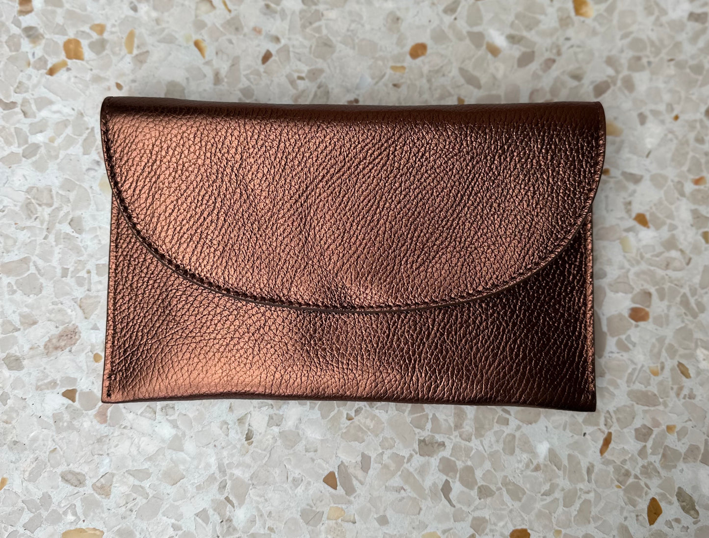 Bisou - Leren clutch / tasje koper
