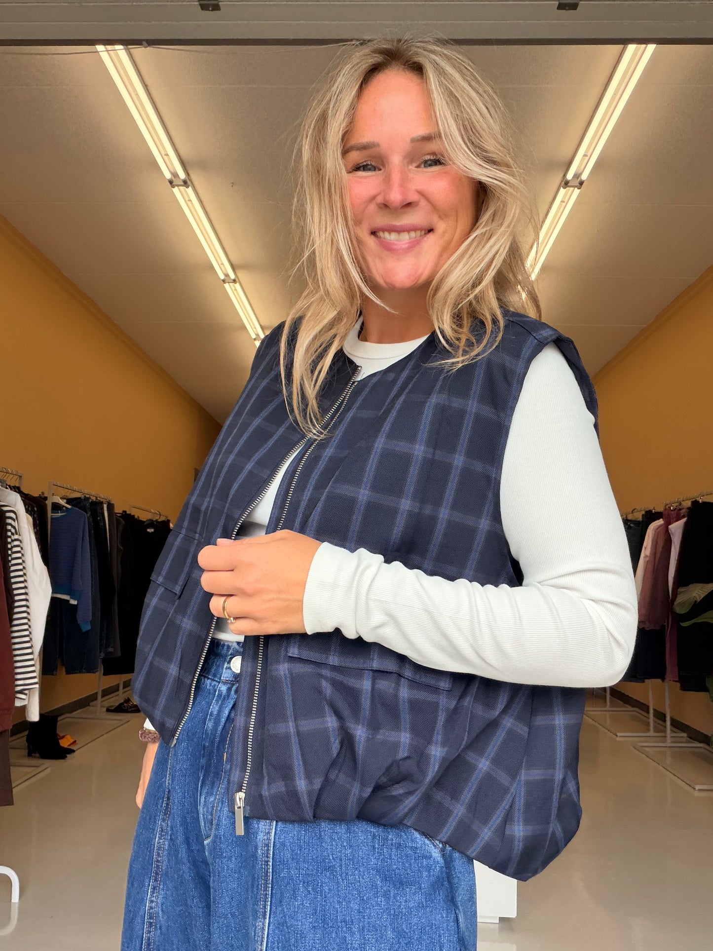 Kylie - ruiten waistcoat