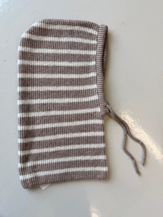 Kimi streep - balaclava zand/ecru gestreept